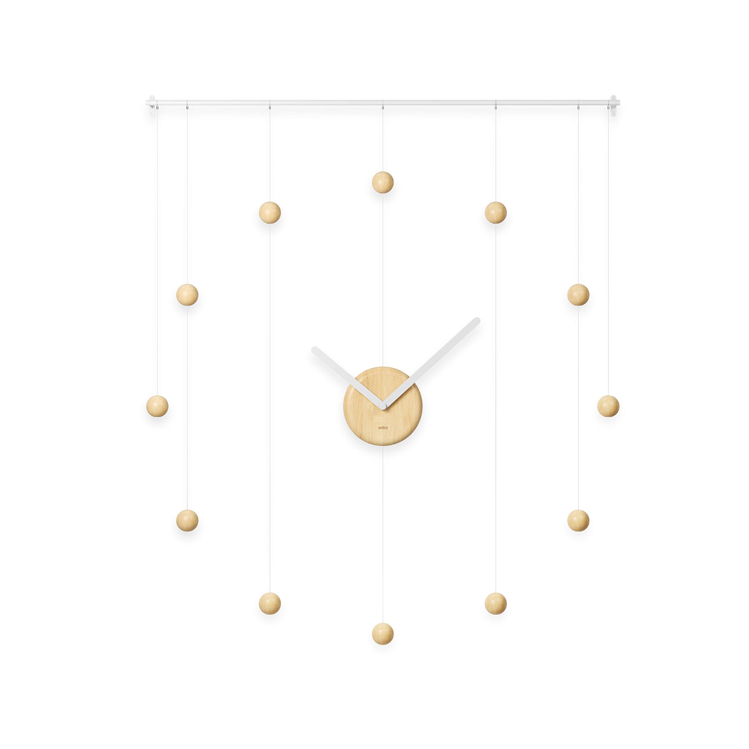 

Umbra Clock Wall Clock W13 x D66 x H10cm HANGTIME 21015535668 [Official] White/Natural
