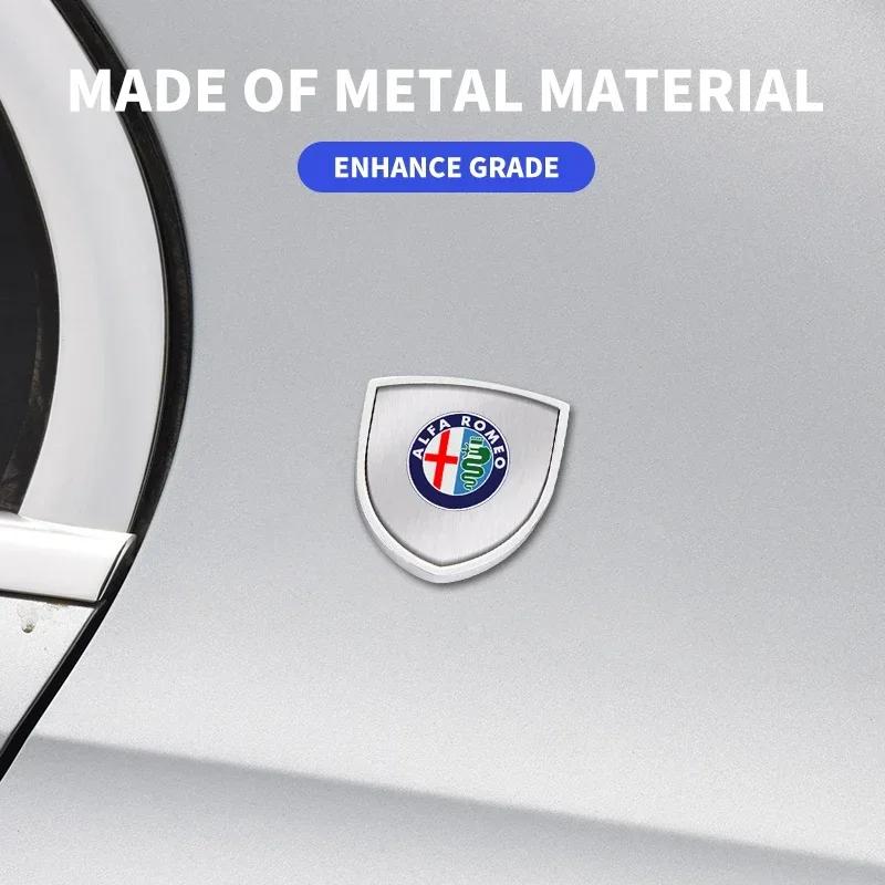 Naklejki Samochodowe Dla Alfa Romeo 1/2 szt. Stylizacja Samochodu 3D Metalowy Emblemat Naklejka Na Karoserię/Szybę Naklejka Dla Alfa Romeo Giulietta GT 159 147 156