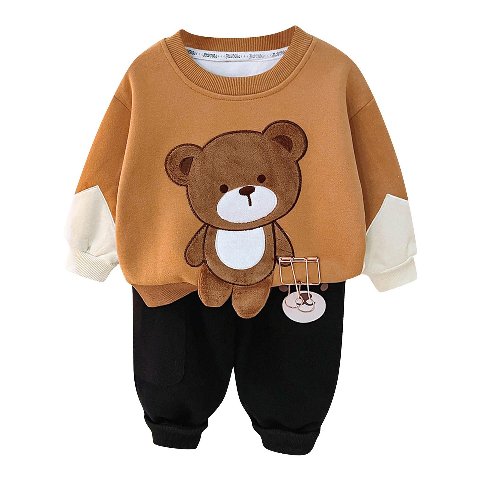 

Костюм для мальчиков, детская одежда на весну и осень, свитер, штаны, комплект из двух предметов 80 хаки