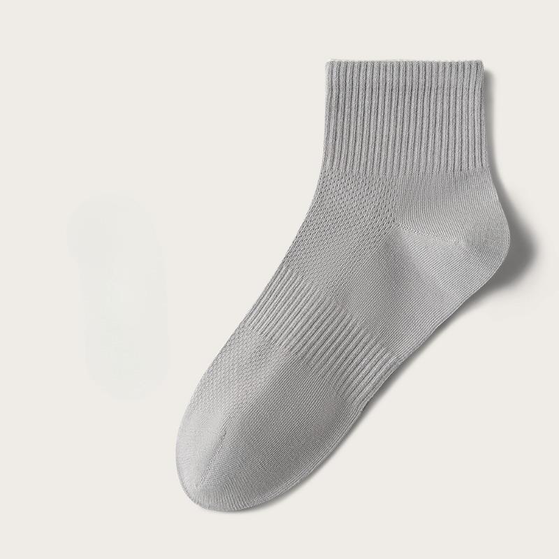 Men's Summer Pure Cotton Deodorant Mesh Sweat Absorbing Exercise 7A Antibacterial Boneless Tube Socks