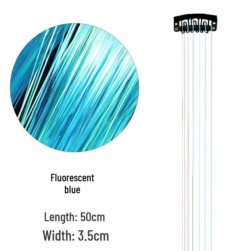 Laser Silk 6-Piece Tinsel Hair Extensions - Bright, Seamless, Colorful Gold & Silver Glitter Highlights