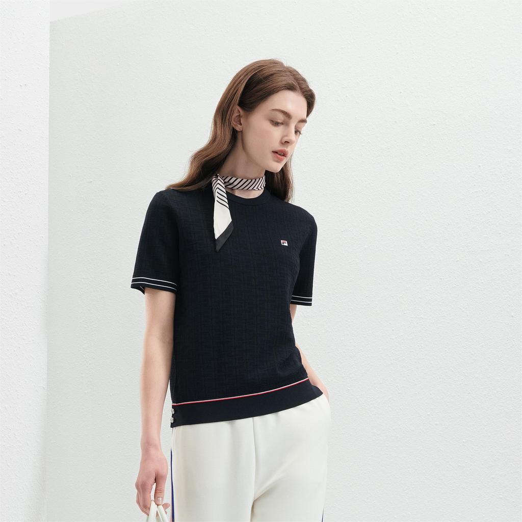 New FILA MODERN HERITAGE Knitwear Women's Legend Blue F11W421404FNV