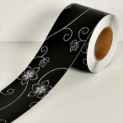 1 Roll, Vine Flower Pattern Skirting Wall Sticker Self-adhesive, Wallpaper Decoration Renovation Waterproof Decorative Sticker