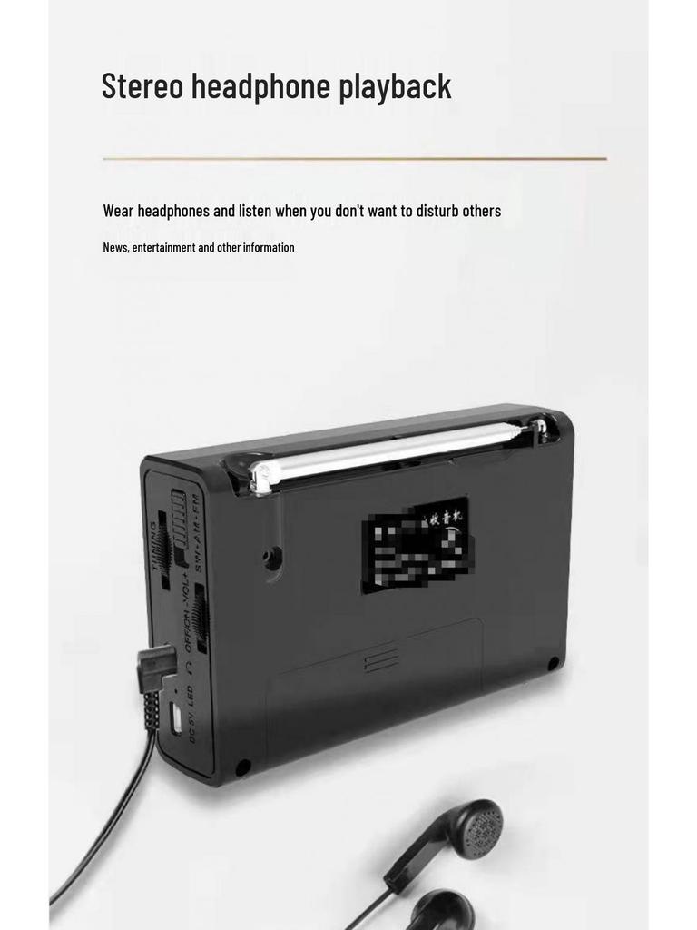 Wiederaufladbares Vollband-Monofon-FM-Radio mit Halbleitertechnologie