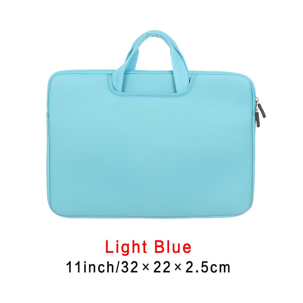 

Zipper Large Capacity Computer Sleeve Case Notebook Cover Shockproof Laptop Handbag For Laptop Tablet MacBook Air Pro Retina 11 inch-3 світло-синій колір