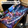 Music Theme Personalized Mouse Pad Custom Name Text Non Slip Desk Pad For Laptop Office Desktop