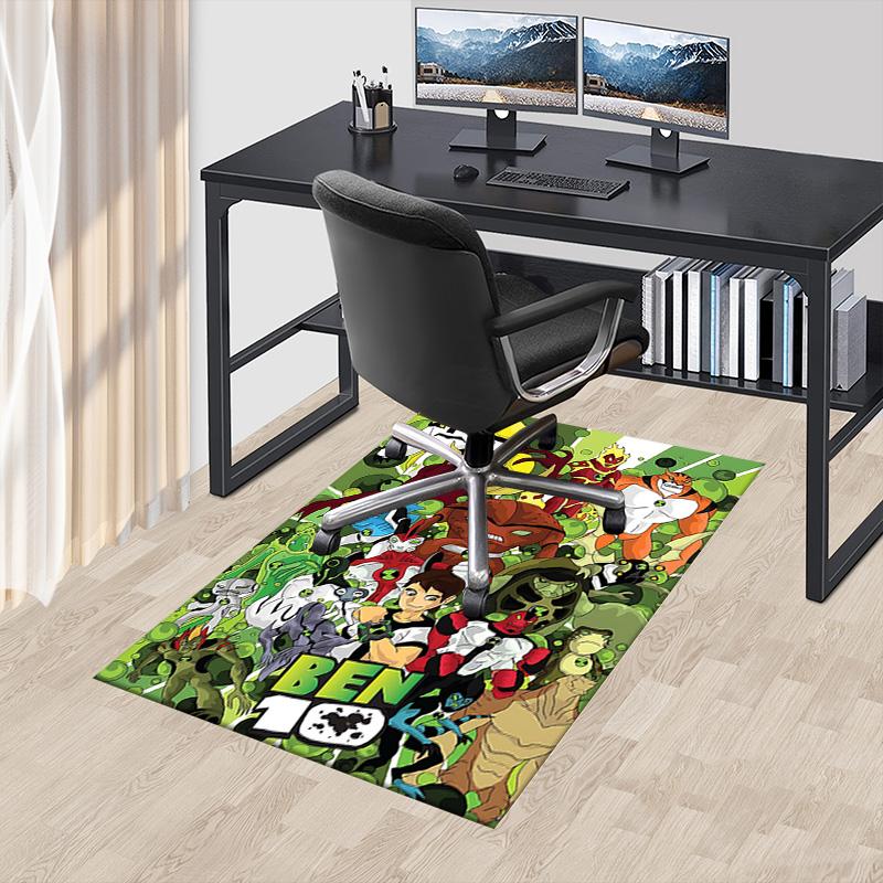 1pc Ben Ultimate Alien Carpet for Playroom Bedroom Living Room Sofa Home Decor,kids Game Area Rug Non-slip Floor Mat Y73044