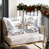 Christmas bunny gift delivery team  Cushions Pillowcase Polyester Cushion Cover Throw Pillow Pillowcover Home Car Sofa Decor