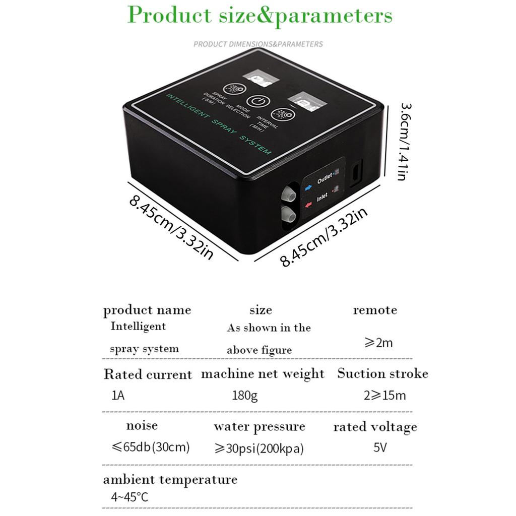 Touch Screen Automatic Mist Rainforest Spray Intelligent Ecological Cylinder Electronic Timer Sprinkler System Kit Control