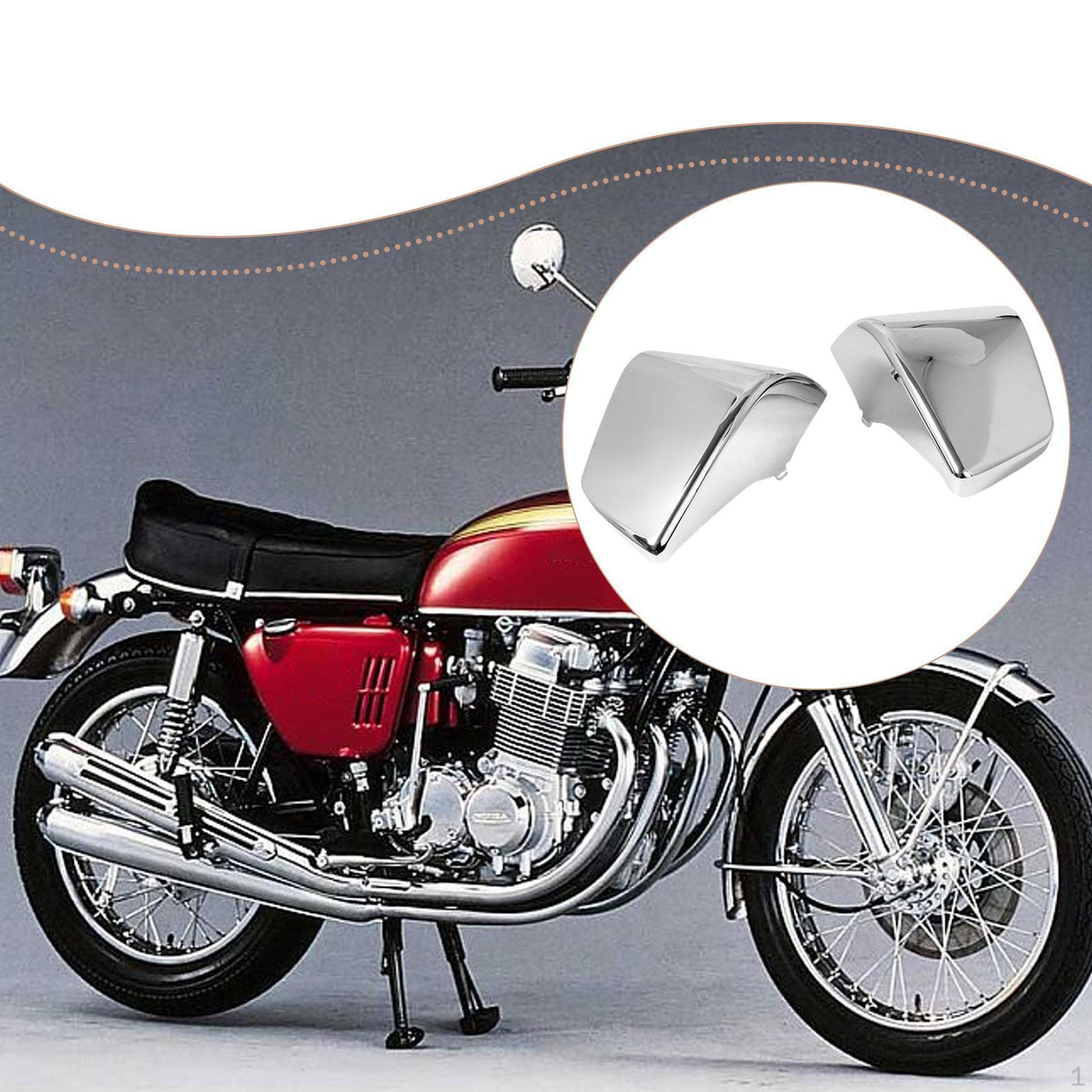 

1 пара обтекателей аккумуляторных батарей мотоцикла, компоненты масляного бака, водонепроницаемые, прямая замена серебряный