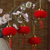 6/25/30Pcs Flocking Cloth Flocking Festive Lantern Handmade Bonsai Hanging Pendant  Festive Supplies