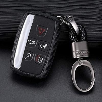 5 butoane, silicon, fibră de carbon, husă pentru telecomandă inteligentă, pentru Land Rover Defender Discovery Sport LR2 LR3 LR4 Range Rover Sport EVOQUE și Jagu