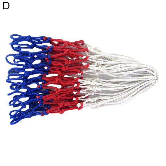 2Pcs Basketball Net Professional Durable Standard Wear-resistant Rainproof Sunscreen Nylon Red White Blue