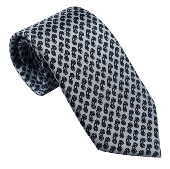 

Dunhill COG Repeat Light DU21RPTP1C0450R Tie, approx. 8cm, Blue,