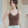 Ice SilkTank Top Brustpolster Neckholder Crop Tops Damen Sommer Camis Rückenfreies Camisole Fashion Tube Lady Ärmelloses Cropped Vest