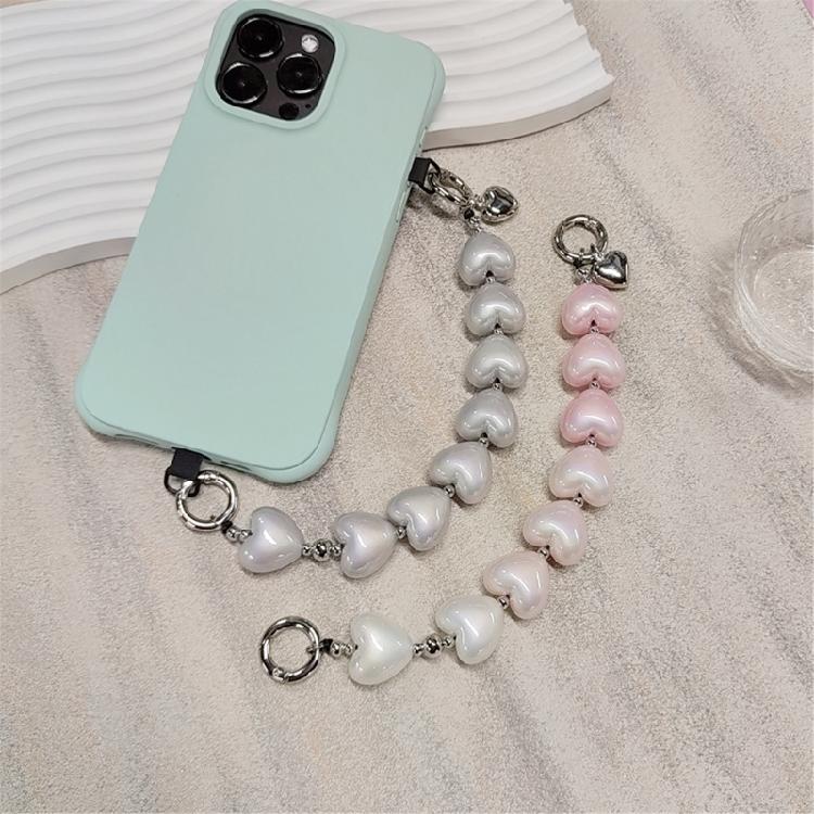 Double Heart Bead Pendant Keyring Alloy Construction Trendy Unisex Accessory for Gift Giving and Personalize Use