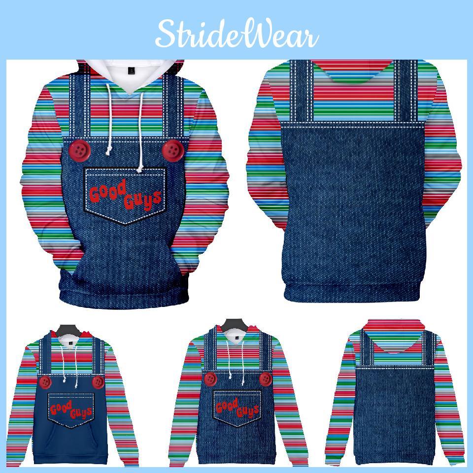 Vibrantly Designed Women Men Good Guys Chucky 3d Print Sweatshirt Hoodies