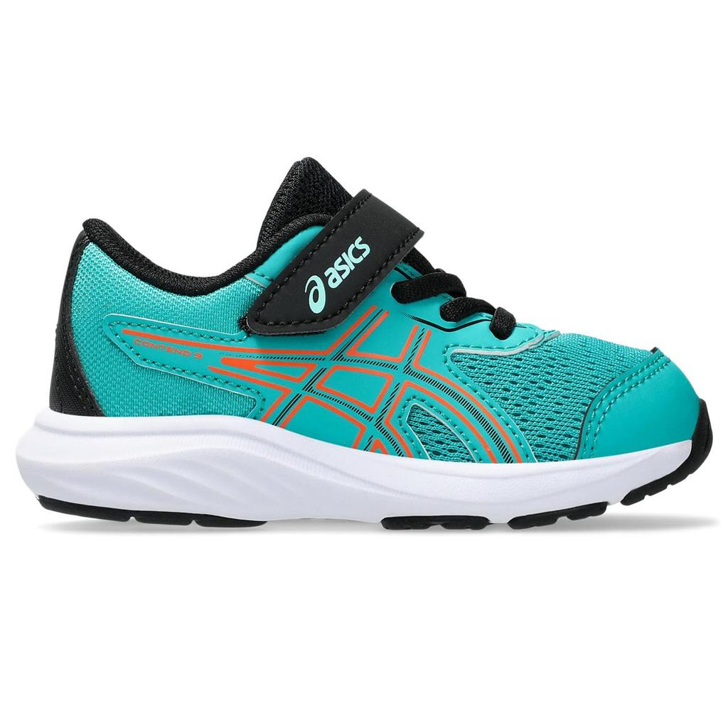 Asics CONTEND 9 TS Buty do biegania Rozmiar 403 2E, 1014A339, Junior, (Fale Turkusowo-Czarna), 13.0 cm,