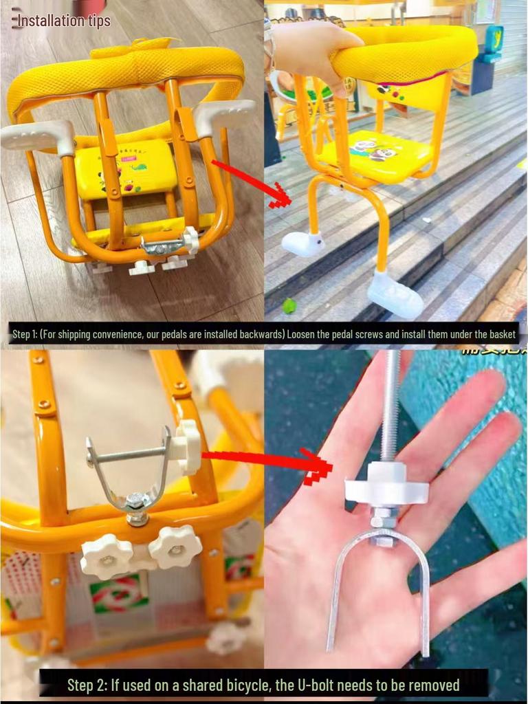 Bicycle Front/Rear Dual-Use Infant Safety Seat