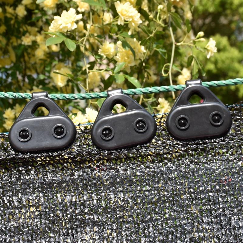 10-100Pcs Triangle Sun Shading Net Clip Reusable Outdoor Shadow Awning Greenhouse Cloth Fix Clamp Netting Hook Garden Buildings