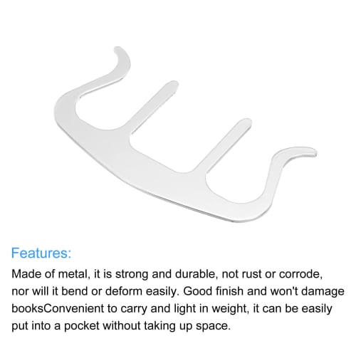 uxcell Music Book Clip, Page Holder for Piano Sheet Music, Music Book Holder, Metal, 93 x 54 mm, Silver, 1 Piece