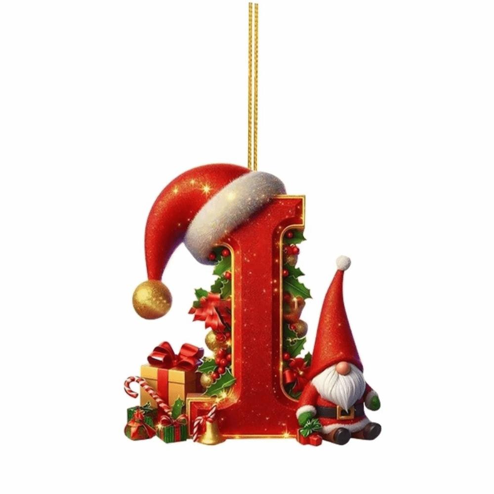 New 26 Letter Christmas Decorations Personalized Design DIY Christmas Tree Hanging Pendant Acrylic Xmas Letter Decoration Gifts