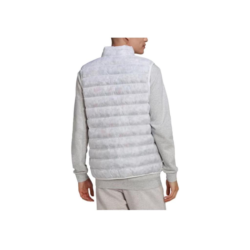 adidas Originals Essential Realizzato con la Natura Gilet Logo Collo Alto Zip Vestibilità aderente Senza Maniche Gilet Uomo Gilet Bianco HK7539