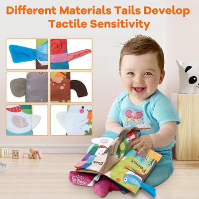 3D Cartoon Animal Design for Infants Children Interactive Educational Toy,Baby Early-Education Interactive Crinkle Cloth Book