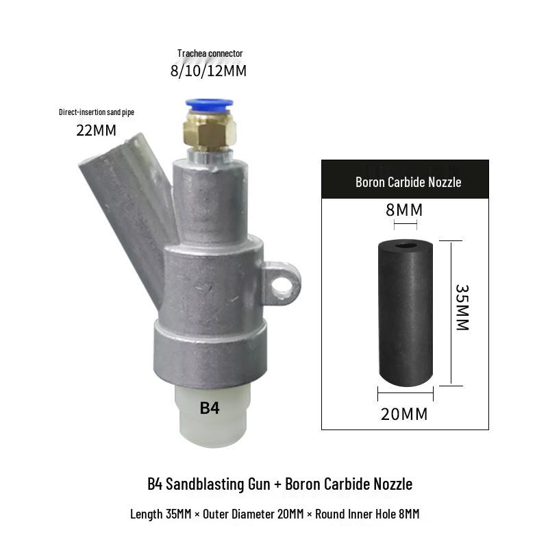 Type B Boron Carbide Sandblasting Nozzle for Manual & Automatic Rust Removal Machines