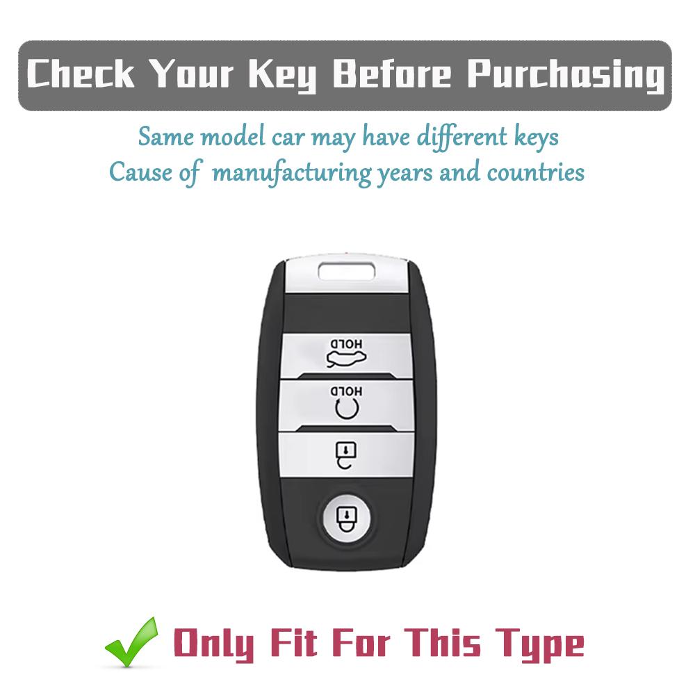 TPU Anti-Scratch Car Key Fob Cover for Kia Optima Sorento Niro Soul KX3 KX5 K3S RIO Ceed Cerato - 4 Buttons Protective Key Case