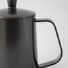 FUN COFFEE Drip Pot, 600ml, Direct Heat, Narrow Mouth, Coffee Kettle, Stainless Steel, with Lid, OutdoorCamping Kettle, Black (co-0012-2)