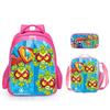Super Zings Burden Reduction Lightweight School Bag + Meal Bag + Pencil Case Cartoon Printing Pattern - Three-Piece Straight Set