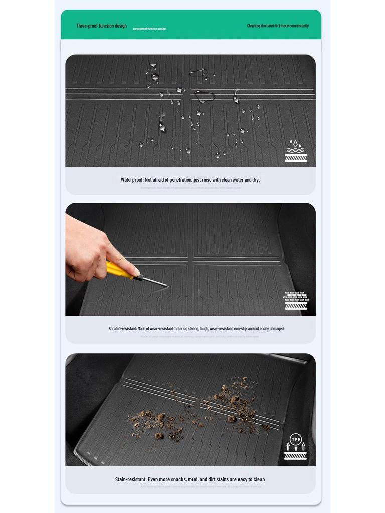 All-TPE Trunk and Seat Back Mat Kit for XPeng G7 (25 Models)