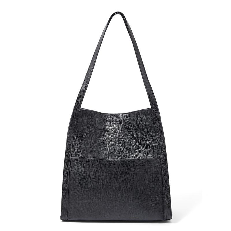 

Женская сумка из натуральной кожи Новая сумка-тоут большой вместимости Высококачественная простая сумка через плечо для поездок на работу Универсальная модная женская сумка