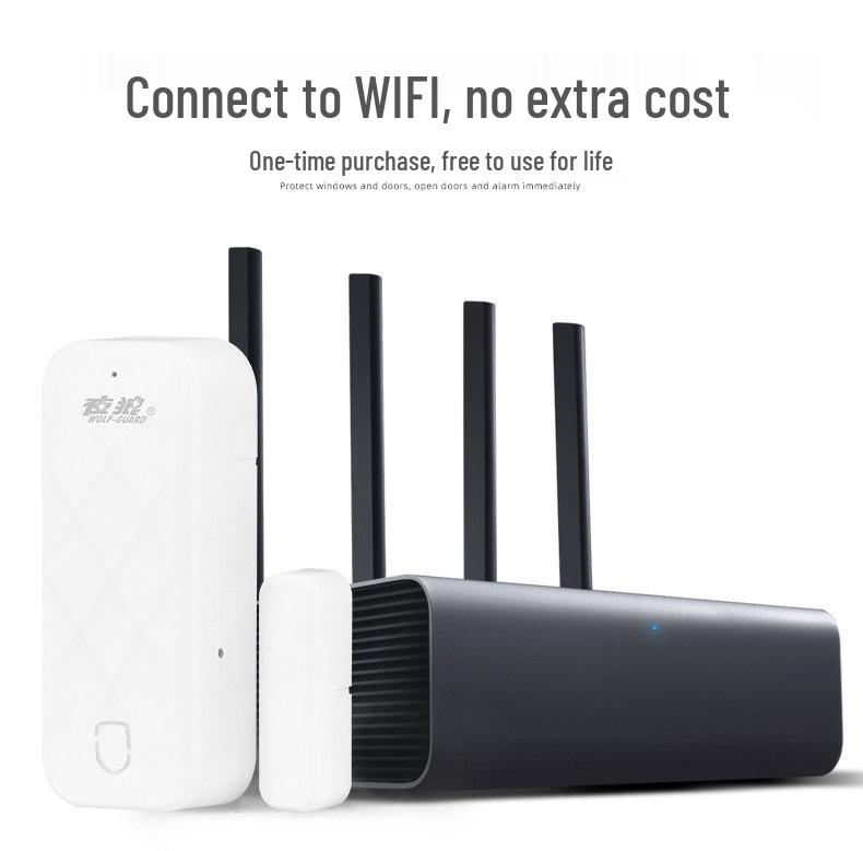 Smart Home WiFi Magnetic Door/Window Alarm - Remote Reminder & Anti-Theft System