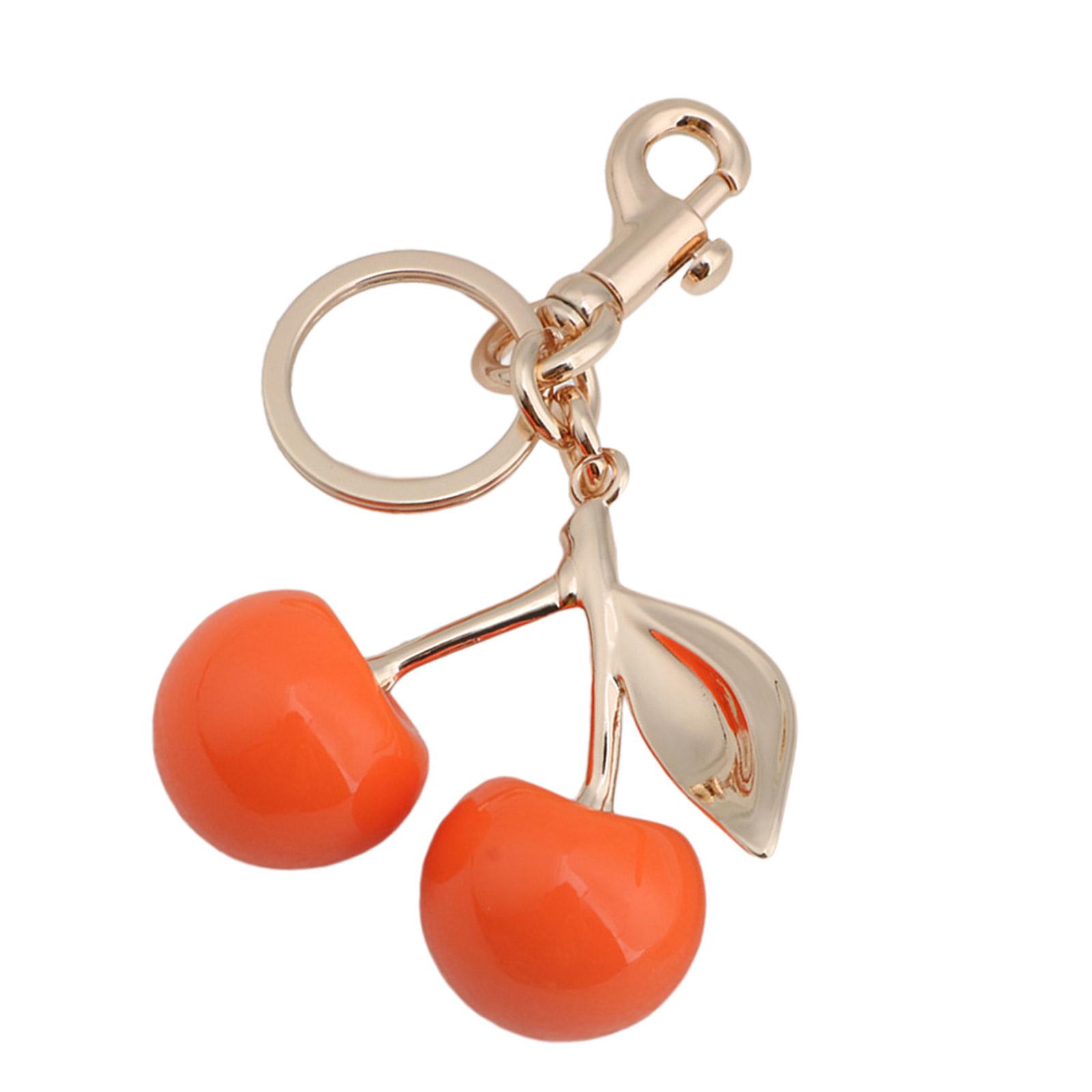 

Портативный брелок-подвеска в виде оранжевой вишни для женщин, украшение для сумочки и аксессуар для салона автомобиля 2