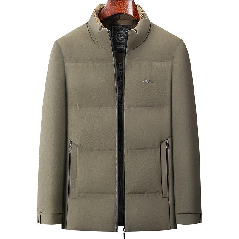 Winter Old and New Simple Trend Versatile Stand-up Collar Short Cotton Clothes Men Thickened Cold and Warm