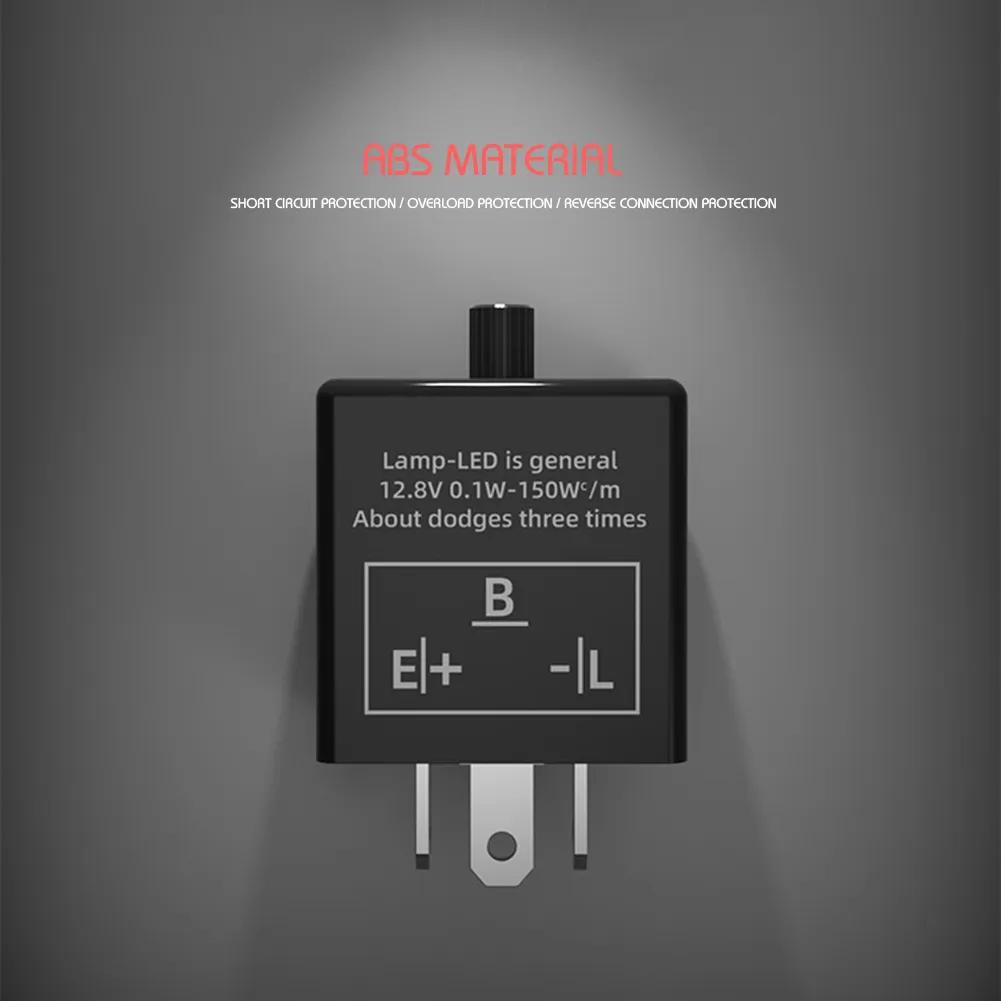 12v 3 Pin Adjustable LED Flasher Relay Motorcycle Turn Signal Lights LED Flashing Converter Tool Electronics Regulator Kit