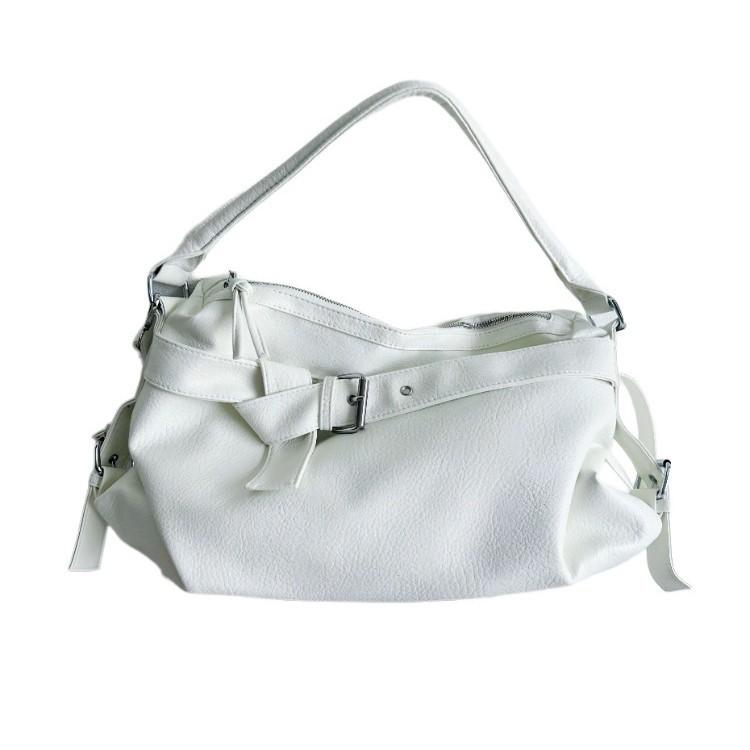 Cross-Border Hot Sale Retro Hot Girl Motorcycle High-End Single Shoulder Crossbody Bag Korean Version Versatile Large Capacity Commuter Tote Bag