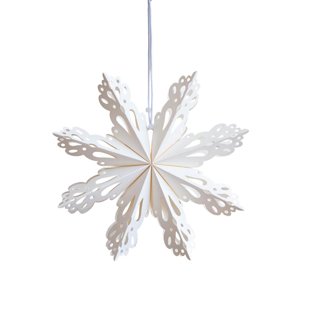 Durable Paper 3D Snowflake Ornament Waterproof Wrinkles Resistant for Christmas Tree Ceiling Window Decoration