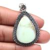 Pendant Chrysoprase Gemstone Valentine'Day Ethnic Silver Jewelry 2.5"