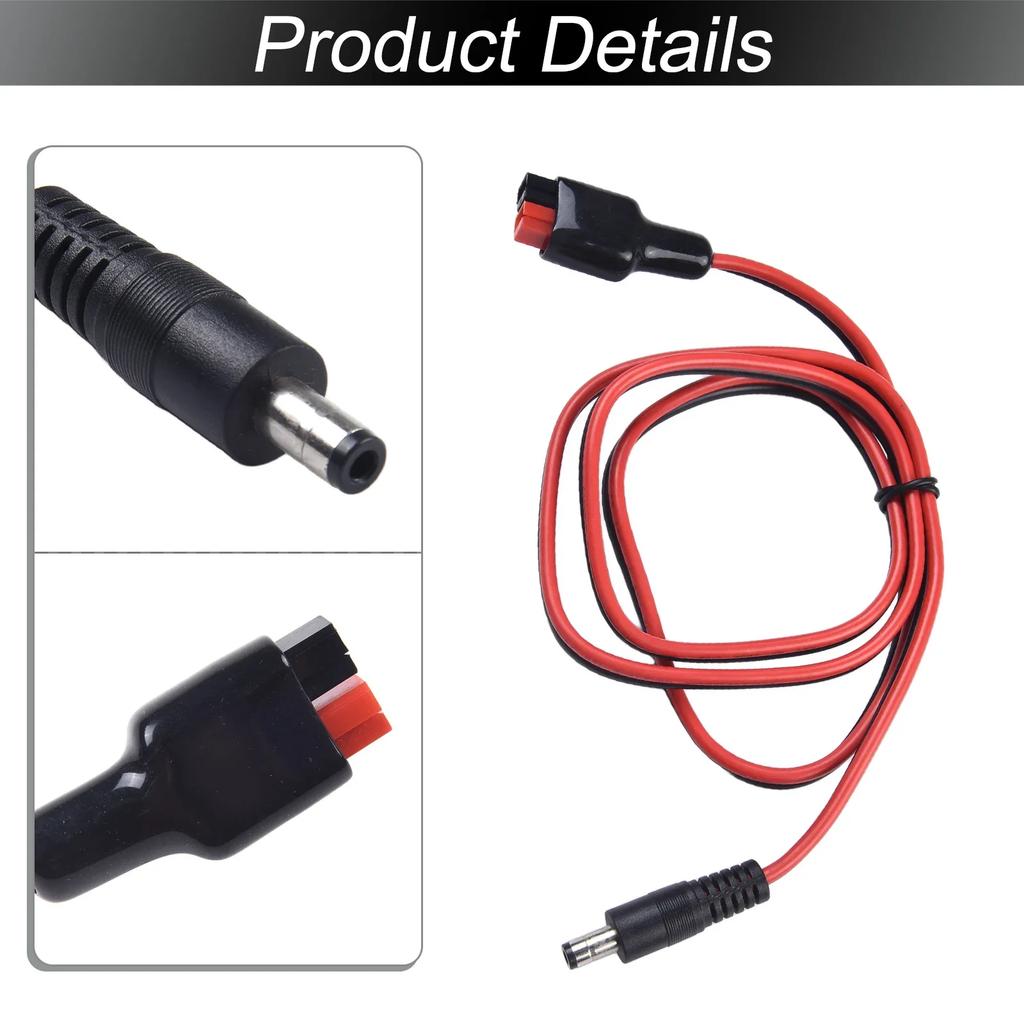 1pc For Solar Adapter Cable 15/30/45A Power Pole Connector DC 5.5x2.5mm Solar Panel Cable Connect Accessories