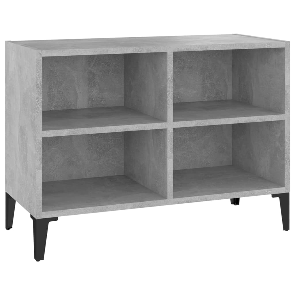 TV Cabinet with Metal Legs Concrete Grey 69.5 x 30 x 50 cm