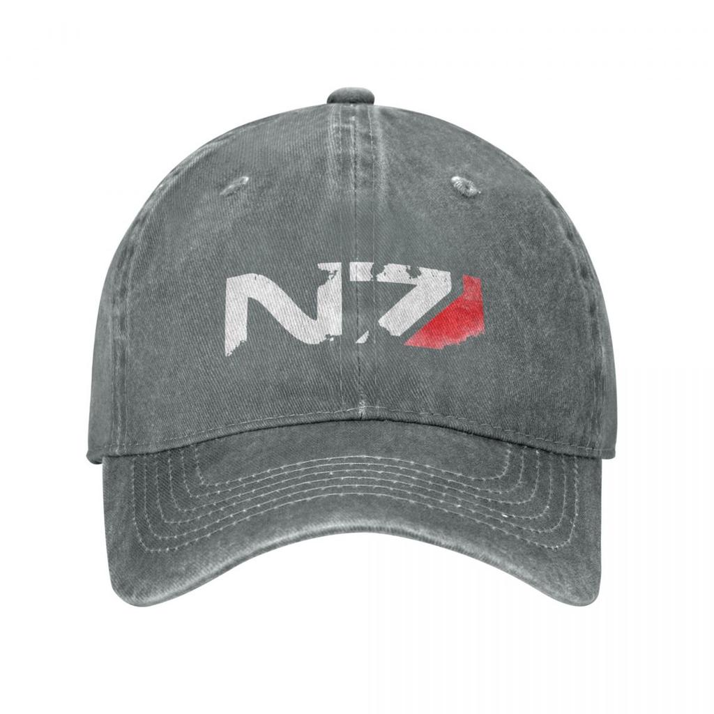Mass Effect N7 Baseball Cap Video Game Logo Men Women Designer Trucker Dad Hat Spring Fitted Retro Kpop Rock Baseball Caps