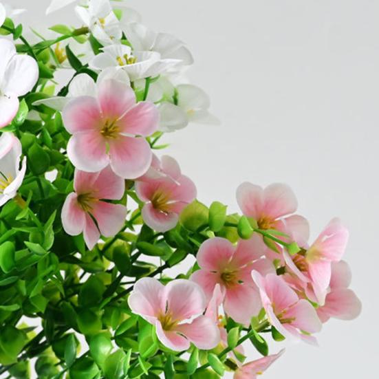 Artificial Flowers for Outdoors UV Resistant Mixed Bundles Fake Wildflower Bouquet Realistic Spring Planter Filler for Hanging Baskets Porch Patio