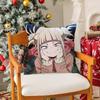 My Hero Academia Himiko Toga Pillow Case Silky Elegant Comfort Sofa Bed Invisible Zipper