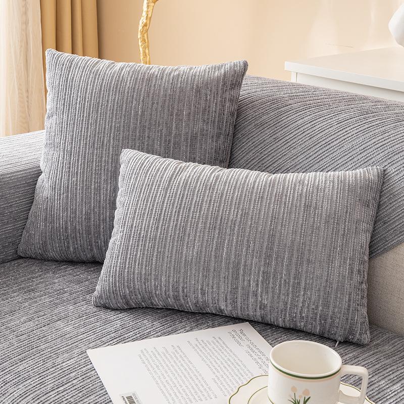 Foreign Trade Plush Sofa Cushion Universal In All Seasons, Simple Modern Non-Slip Solid Color Chenille Sofa Cushion Cross-Border