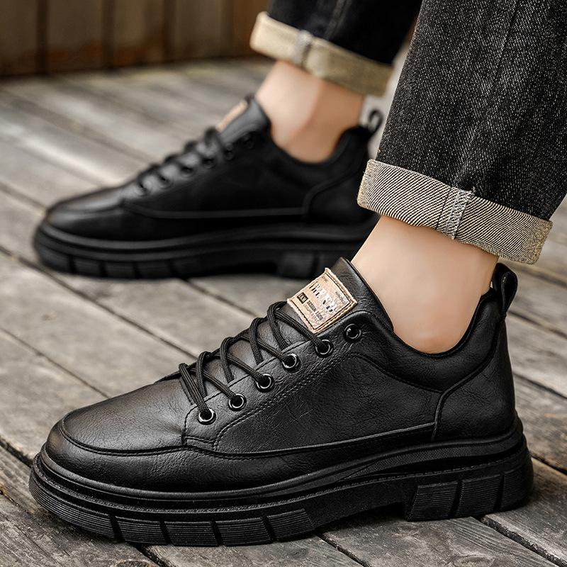 Fashion Men's 2025 New Spring and Autumn Style British Retro Low Cut Casual Soft Soled Work Shoes