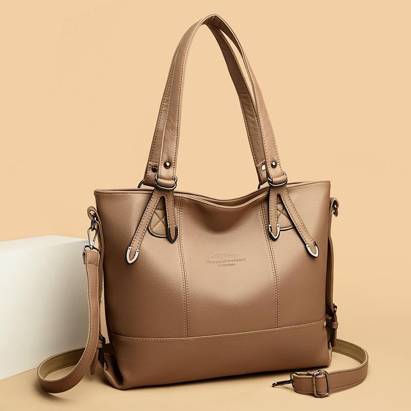 Stylish Faux Leather Shoulder Bag Women's Large Capacity Tote Bag