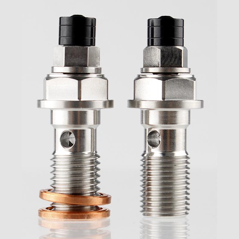 Universal M10x21 Thread Pitch 1.0/1.25mm Motorcycle Brake Master Cylinder Oil Hose Banjo Bolt Brake Calipers Bleed Screw Nipple